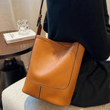 Winter Large Capacity Vintage Leather Handbag Tote Bag