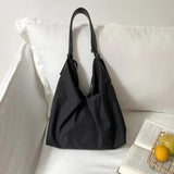 Large Capacity Women's Shoulder Bag with Nylon Zipper