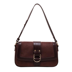 Vintage Shoulder Bags for Women Handbag Metal Buckle Casual Ladies