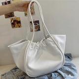 Large-capacity Leather Shoulder Bag Women's Casual Travel Tote Vintage Handbag
