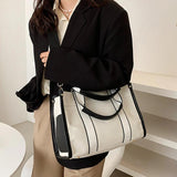 Casual Splicing Canvas Women Handbags Tote Shoulder Bags