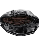 Soft Leather Crossbody Bag Classic Handbag Lady Casual Retro Bucket