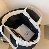Large Capacity Canvas Shoulder Bag Women Casual Travel Tote Vintage Handbag