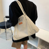 Large Capacity Canvas Shoulder Bag Women Casual Travel Tote Vintage Handbag