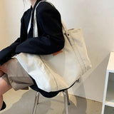 Large Capacity Canvas Shoulder Bag Women Casual Travel Tote Vintage Handbag