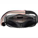 Women's Soft Leather Crossbody Bag Broadband Handbag Messenger Bag