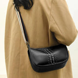 Women's Soft Leather Crossbody Bag Broadband Handbag Messenger Bag