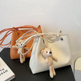 Vintage Leather Tote Bag Set Large Capacity Women Bags