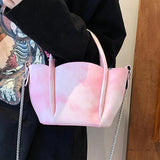 Pink Soft Leather Crossbody Bag Top Handle Handbag