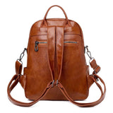 Casual Leather Women Shoulder Bag Multifunctional Female Travel Rucksack