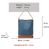 Large Capacity Women Canvas Handbags Denim Shoulder Bags Solid Casual Tote Bag