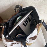 Large Chain Shoulder Bag Soft Tote Handbag Lady Shopper Bag