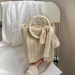 Straw Weave Handbags Women Bags Vacation Female Shoulder Bag Crossbody