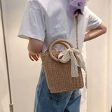 Vintage Weave Handbag Women Straw Shoulder Bag Female Sac Crossbody Bags