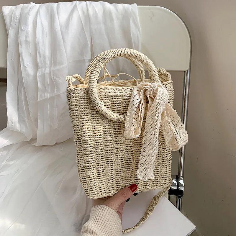 Vintage Weave Handbag Women Straw Shoulder Bag Female Sac Crossbody Bags