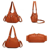 Soft Leather Handbag Women Shoulder Bag High Female Crossbody Bag