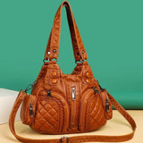 Soft Leather Handbag Women Shoulder Bag High Female Crossbody Bag