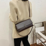 Retro Shoulder Bag Female Crossbody Flap Bag for Girls