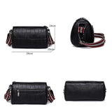 Crocodile Pattern Cowhide Messenger Bag Women Tote Shoulder Bag
