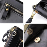 Soft Leather Shoulder Bag Wallet with Cell Phone Pocket