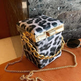 Mini Box Tote Bag PU Leather Women's Handbag