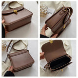 Vintage Small Leather Crossbody Bag for Women