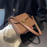Vintage Small Leather Crossbody Bag for Women