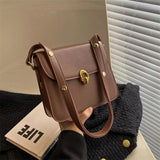 Vintage Small Leather Crossbody Bag for Women