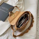 Women Shoulder Bag Fold Leather Crossbody Bags Purse Handbags