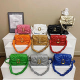 Women Shoulder Bag Fold Leather Crossbody Bags Purse Handbags
