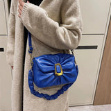 Women Shoulder Bag Fold Leather Crossbody Bags Purse Handbags