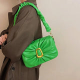 Women Shoulder Bag Fold Leather Crossbody Bags Purse Handbags