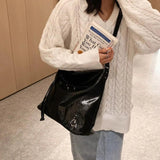 Retro PU Leather Shoulder Bag Women Crossbody Travel Tote