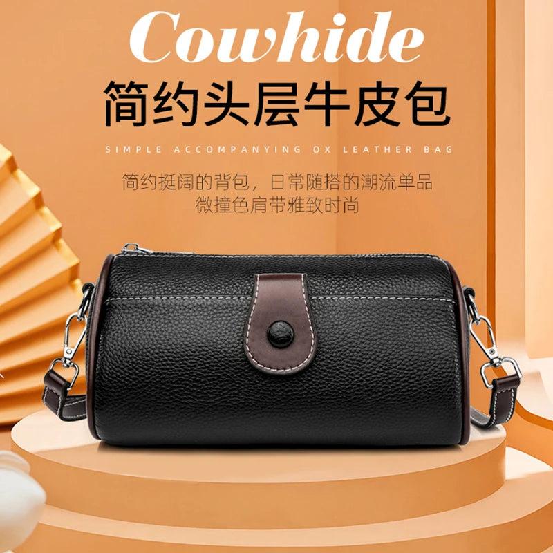 Women's Soft Leather Crossbody Bag Casual Handbag Messenger Bag