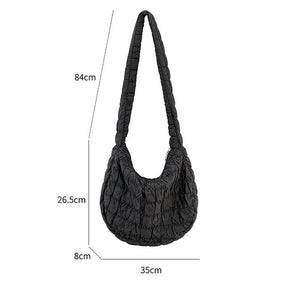 Foamflower Ladies Shoulder Bag Quilted Plicated Puff Handbags
