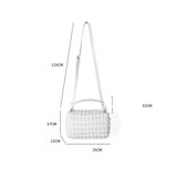 Foamflower Small Box Handbag for Women Crossbody Shoulder Bag