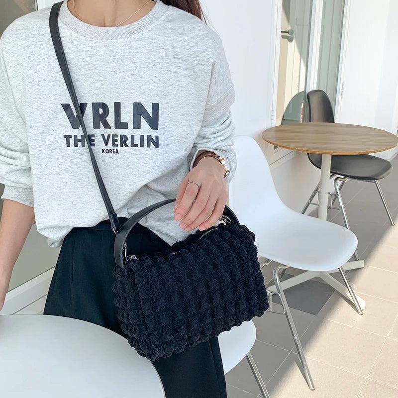 Foamflower Small Box Handbag for Women Crossbody Shoulder Bag