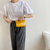Women Mini Crossbody Phone Bag Solid Color Ladies Shoulder Bag