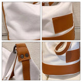 Patchwork Tote Shoulder Bag Lightweight Canvas Shopping Handbag