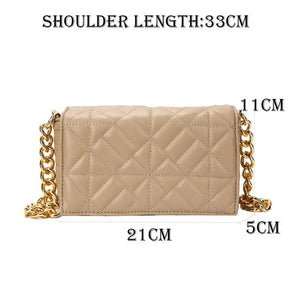 Green Shoulder Bag Small Flap Metal Chain Soft PU Handbags Women Bags