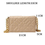 Green Shoulder Bag Small Flap Metal Chain Soft PU Handbags Women Bags