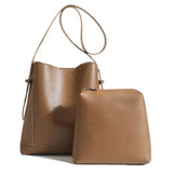 Vintage 2pcs Bucket Handbags Set Shoulder Bag Lady Tote