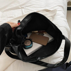 Vintage Women Leather Shoulder Bag Large Capacity Soft Travel Crossbody Bags