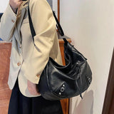 Vintage Women Leather Shoulder Bag Large Capacity Soft Travel Crossbody Bags
