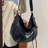 Vintage Women Leather Shoulder Bag Large Capacity Soft Travel Crossbody Bags