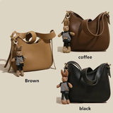 Minimalist Solid Women's Handbag Plush Rabbit Shoulder Bag