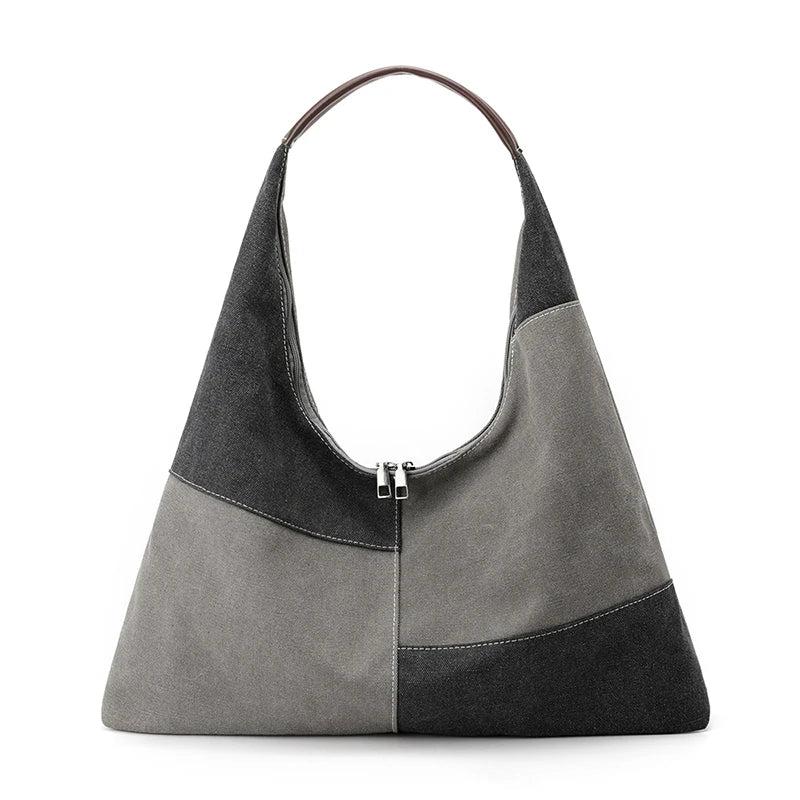 Canvas Hobo Bag Shoulder Bag Women Large Capacity Handbag