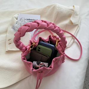 Vintage Leather Shoulder Bag for Women Crossbody Girls