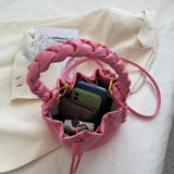 Vintage Leather Shoulder Bag for Women Crossbody Girls