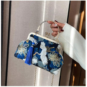 Vintage Fringe Handbags For Women Chain Shoulder Crossbody Bag